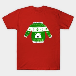 Cute Ugly Christmas Sweater Bear T-Shirt